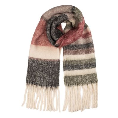 Clayre & Eef Winterschal Damen 50x180 cm Rot Textil