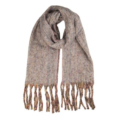 Clayre & Eef Winterschal Damen 50x210 cm Grau Textil