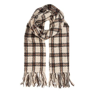 Clayre & Eef Winterschal Damen 50x210 cm Braun Textil