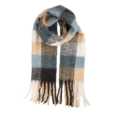 Clayre & Eef Winterschal Damen 38x200 cm Beige Textil