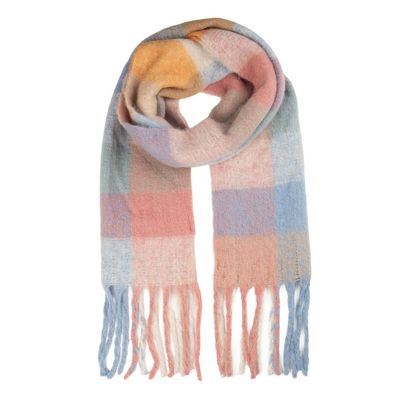 Clayre & Eef Winterschal Damen 38x200 cm Rosa Textil