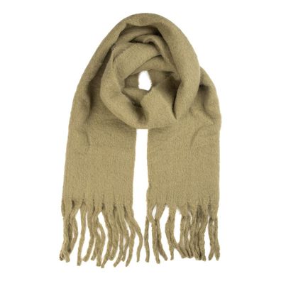 Clayre & Eef Winterschal Damen 40x190 cm Grün Textil