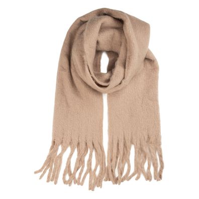 Clayre & Eef Winterschal Damen 40x190 cm Beige Textil