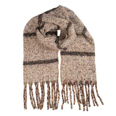 Clayre & Eef Winterschal Damen 50x210 cm Beige Textil