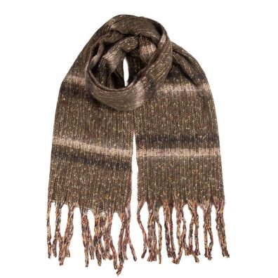 Clayre & Eef Winterschal Damen 50x210 cm Braun Textil