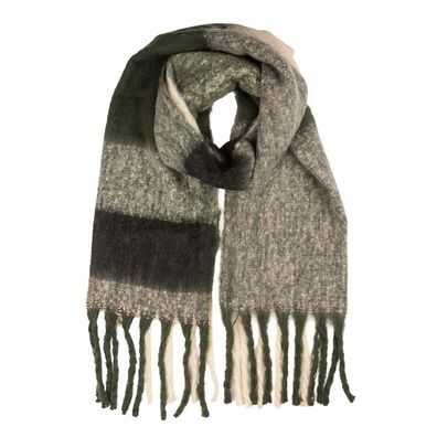 Clayre & Eef Winterschal Damen 50x210 cm Schwarz Textil