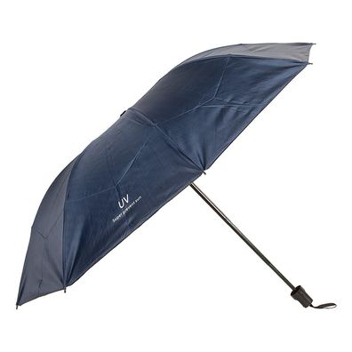 Clayre & Eef Erwachsenen-Regenschirm 55 cm Blau Kunststoff