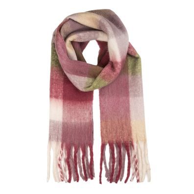 Clayre & Eef Winterschal Damen 38x200 cm Violett Textil