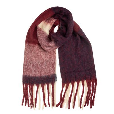 Clayre & Eef Winterschal Damen 50x210 cm Rosa Textil