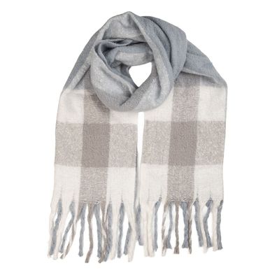 Clayre & Eef Winterschal Damen 50x210 cm Grau Textil