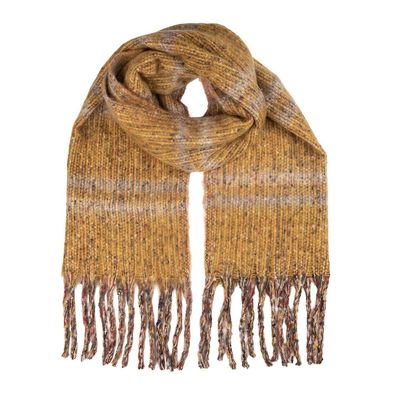 Clayre & Eef Winterschal Damen 50x210 cm Gelb Textil