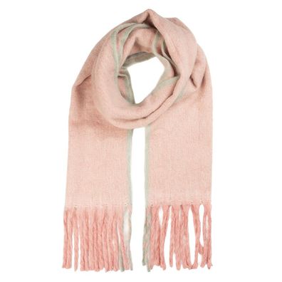 Clayre & Eef Winterschal Damen 38x190 cm Rosa Textil