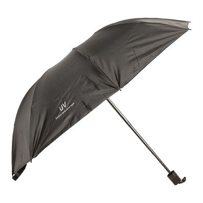 Clayre & Eef Erwachsenen-Regenschirm 55 cm Schwarz Kunststoff