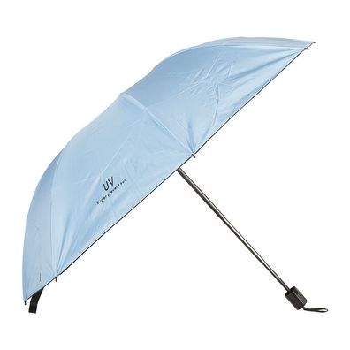 Clayre & Eef Erwachsenen-Regenschirm 55 cm Blau Kunststoff