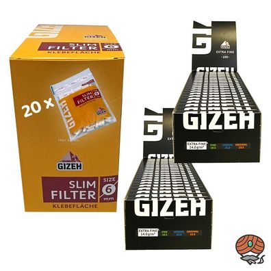 Gizeh Magnet Extra Fine / Weiß Papers 2 Boxen + Box Gizeh Slim Filter