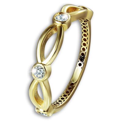 GoldDream Gold Ring Zirkonia Ranke Gr.60 333er Gelbgold GDR572Y60