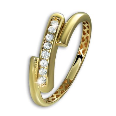 GoldDream Gold Ring Design Gr.54 333er Zirkonia Gelbgold Damen GDR573Y54