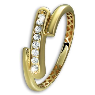 GoldDream Gold Ring Design Gr.62 333er Zirkonia Gelbgold Damen GDR573Y62