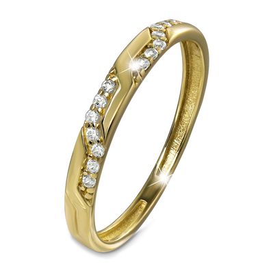 GoldDream Gold Ring Glamour Gr.56 333er Zirkonia Gelbgold Damen GDR567Y56