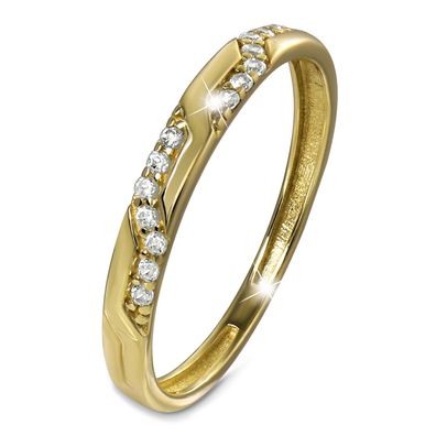 GoldDream Gold Ring Glamour Gr.58 333er Zirkonia Gelbgold Damen GDR567Y58