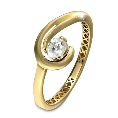 GoldDream Gold Ring Zirkonia Gr.54 333er Gelbgold Damen GDR569Y54