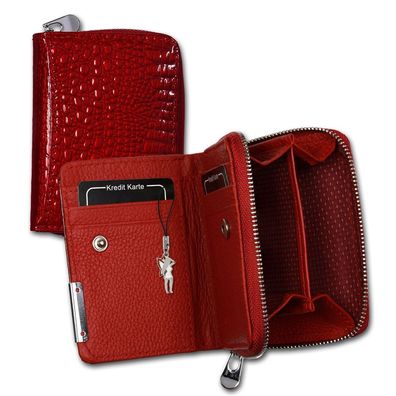 Jennifer Jones RFID Blocker echtes Leder Croco Optik Geldbörse Damen OPJ109R