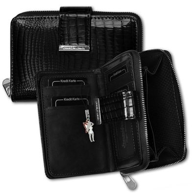 Jennifer Jones RFID Blocker echtes Leder Croco Optik Geldbörse Damen OPJ711S