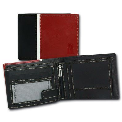 DrachenLeder Echtleder Herren Portemonnaie Geldbörse schwarz OPT041R