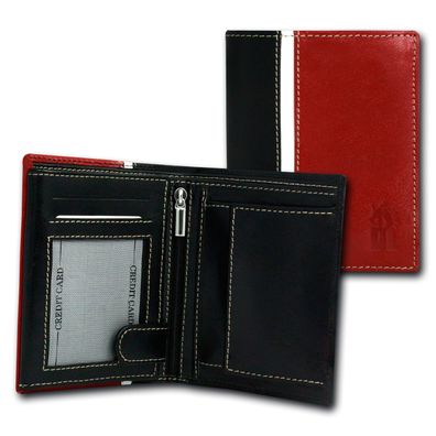 DrachenLeder Echtleder Herren Portemonnaie Geldbörse schwarz OPT042R