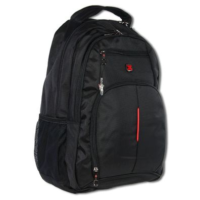 Travel N Meet Polyester Rucksack Damen Herren Sporttasche schwarz ORD4202S