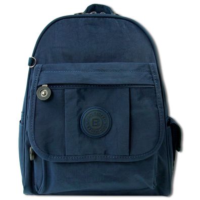 Bag Street Rucksack Crinkle Nylon navy trendiger Damen Cityrucksack ORJ201B