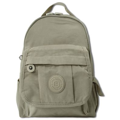 Bag Street Rucksack Crinkle Nylon beige trendiger Damen Cityrucksack ORJ201C