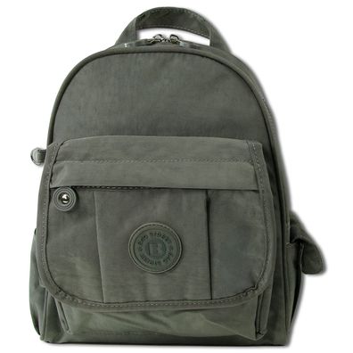 Bag Street Rucksack Crinkle Nylon grau trendiger Damen Cityrucksack ORJ201K