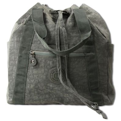Bag Street Rucksack Crinkle Nylon grau trendiger Damen Handtasche ORJ202K