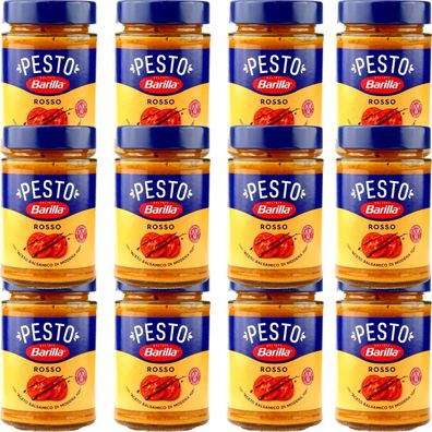 Barilla - Rotes Pesto Rosso - mit Tomaten und Balsamico | 12er Pack (12 x 200g)