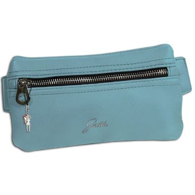 Glüxklee Gürteltasche softblau Kunstleder Bauchtasche Hip Bag hellblau OTD5028H