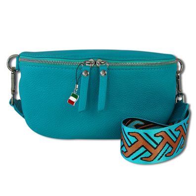 Florence Echtleder Gürteltasche Damen türkis Bauchtasche Jugend Damen OTF807T
