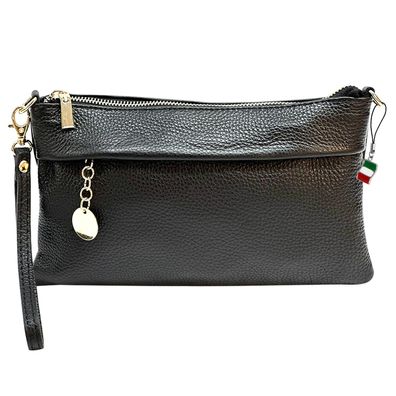 Florence Damen Clutch Leder Tasche schwarz OTF838S1