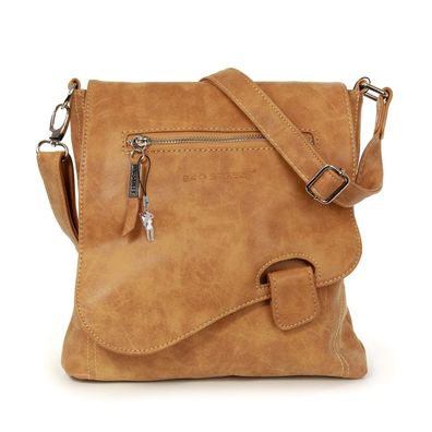 Bag Street Kunstleder Tasche Damenhandtasche Umhängetasche cognac OTJ128C