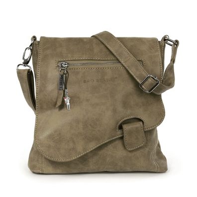 Bag Street Kunstleder Damenhandtasche Schultertasche Umhängetasche braun OTJ128N