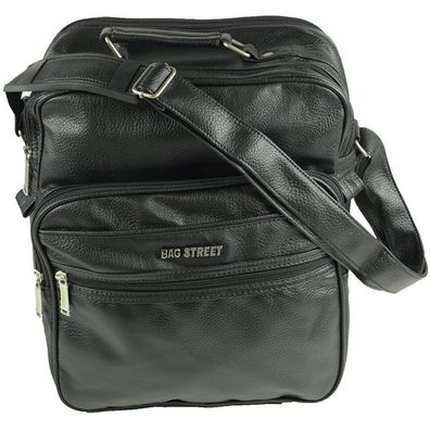 Bag Street Kunstleder Tasche Herren Umhängetasche schwarz 28x14x36 OTJ131S