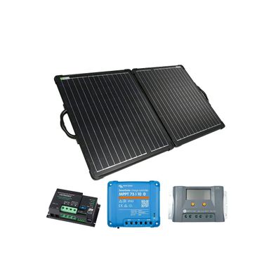 WATTSTUNDE® WS100SUL 100W Solarkoffer – Tragbares Solarmodul mit MPPT-Regler