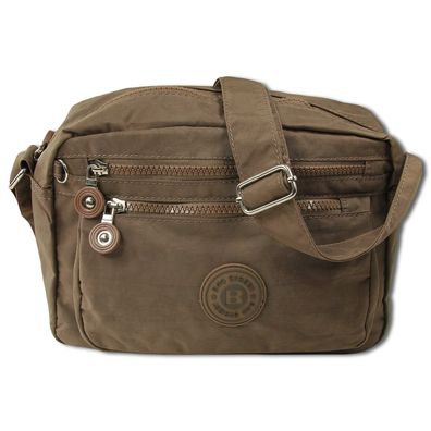 Bag Street Nylon Umhängetasche braun Damen Tasche OTJ202N