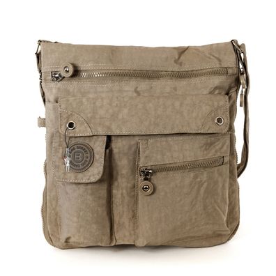 Bag Street Nylon Tasche Damenhandtasche Umhängetasche stone 31x10x33 OTJ206N