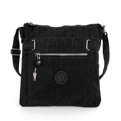 Bag Street Nylon Tasche Damenhandtasche Umhängetasche schwarz 26x9x27 OTJ207S