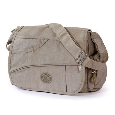 Bag Street Nylon Tasche Damenhandtasche Umhängetasche stone 32x13x20 OTJ214L