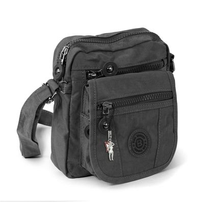 Bag Street Nylon Tasche Damenhandtasche Herren Umhängetasche grau OTJ215K