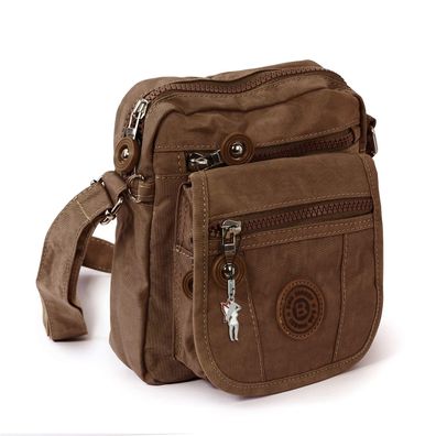 Bag Street Nylon Tasche Damenhandtasche Herren Umhängetasche braun OTJ215N