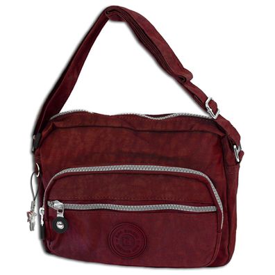Bag Street Crinkle Nylon Tasche Damenhandtasche rot 22x15x8 OTJ227R