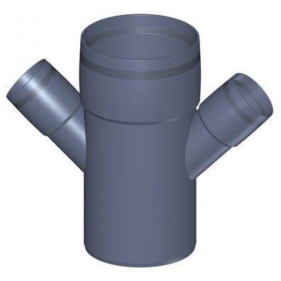 PoloPlast POLO KAL XS Doppelabzweig DN 110/50/50, 45 Grad, Horizontal